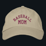Baseball Mum Cute Embroidered Hat<br><div class="desc">Baseball Mum cute embroidered baseball cap. Click on Customise to change the colour of the text. Contact me with any design questions or requests. This image is available on many products in my store. Please visit Smilin' Eyes Treasures to see more animal, flower and nature photography and digital art cards...</div>