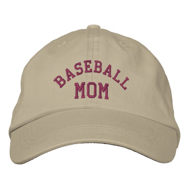 Baseball Mum Cute Embroidered Hat (Front)