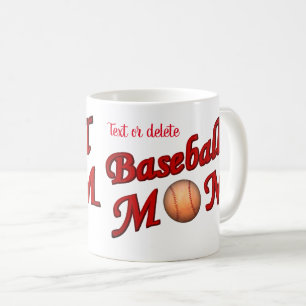 Baseball Mum Cute Personalised Coffee Mug