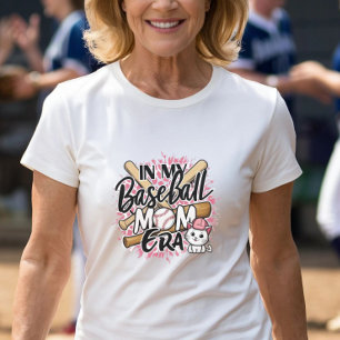 Baseball Mum Era Cat Lover T-Shirt