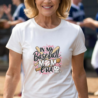 Baseball Mum Era Cat Lover  T-Shirt