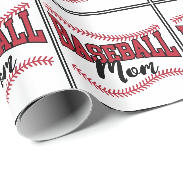 Baseball Mum Gift Wrapping Paper (Roll Corner)
