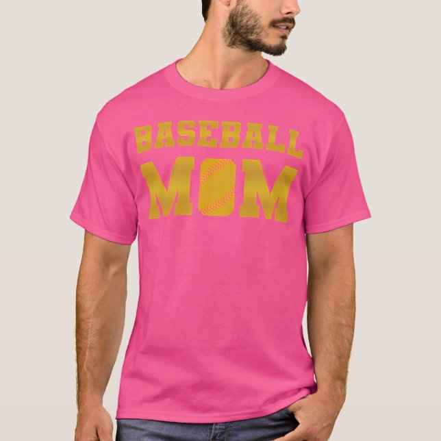 Baseball Mum  Gold  V4 T-Shirt (Front)
