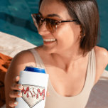 Baseball Mum Home Plate Sports Red Polka Dot Mum<br><div class="desc">This baseball Mum can cooler will keep your drinks cold at the field,  tailgating or at the beach. The baseball Mum home plate design can be found on other products in my store,  PageCreativeDesigns.</div>