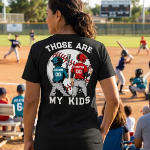 Baseball Mum Kids Boys Children Personalised  Tri-Blend Shirt