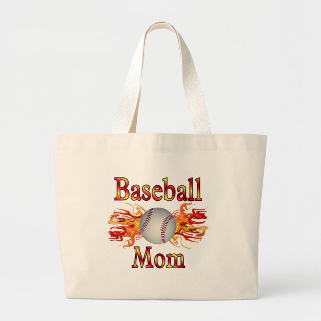 Baseball Mum Large Tote Bag (Front)