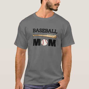 Baseball Mum Leopard Funny Softball Mum Mother's D T-Shirt
