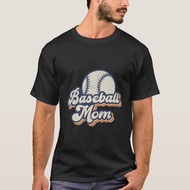 Baseball Mum Mama Mother'S Day T-Shirt (Front)