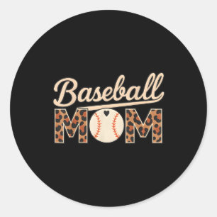 Baseball Mum Mothers Day Classic Round Sticker