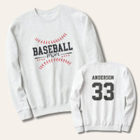 Baseball Mum Personalised Back Baseball Stitching