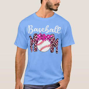 Baseball Mum Pink Ribbon Breast Cancer Awareness F T-Shirt