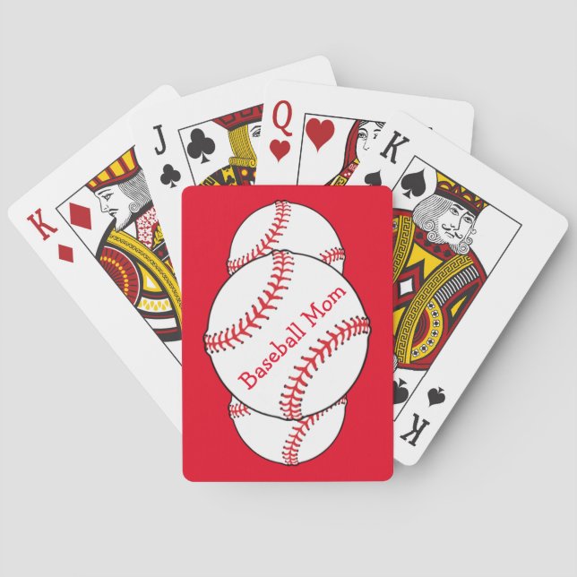 Baseball Mum Playing Cards (Back)