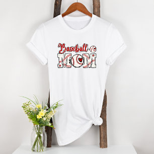 Baseball Mum Red Heart Tri-Blend Shirt