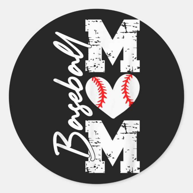 Baseball Mum Shirt Mothers Day Gifts Mum Game Day  Classic Round Sticker (Front)