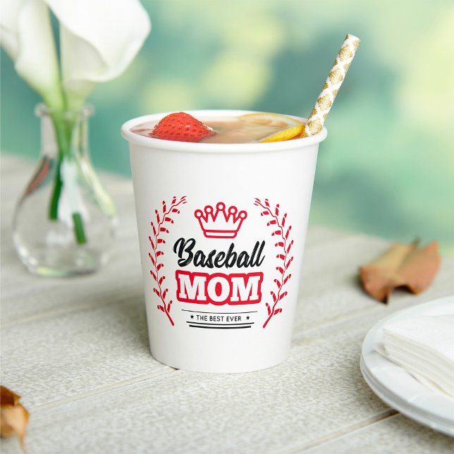 Baseball Mum Shirt The Best Ever Crown  Paper Cups (Creator Uploaded)