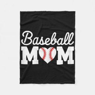 Baseball Mum Shirt Women Baseball Heart Mothers Da Fleece Blanket