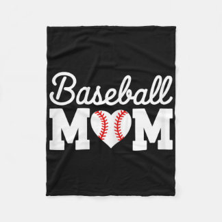 Baseball Mum Shirt Women Baseball Heart Mothers Da Fleece Blanket