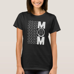Baseball Mum Shirt Women Cute Letter Print Tee Top