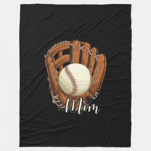 Baseball Mum Softball Mama Mother's Day Fleece Blanket