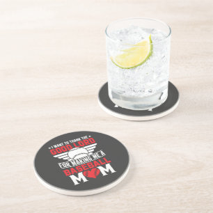 Baseball Mum Sports Parent Game Day Mother Coaster