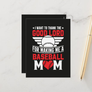 Baseball Mum Sports Parent Game Day Mother Holiday Postcard