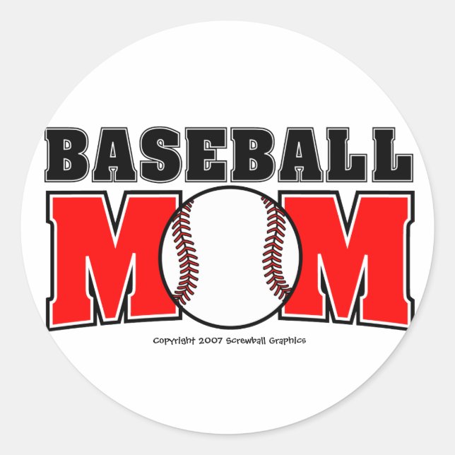 Baseball Mum Stickers (Front)