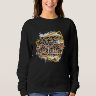 Baseball Mummy Leopard Bleached Family Matching Sweatshirt