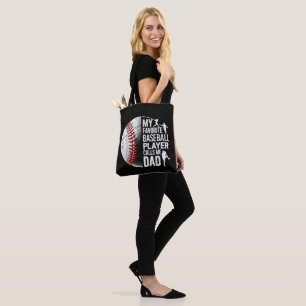 Baseball My Favourite Player Calls Me Dad Tote Bag