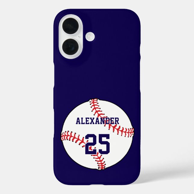 Baseball | Name & Number Case-Mate iPhone Case (Back)