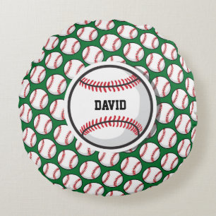 Baseball Name Round Sports Kids Decor Fun Cushion