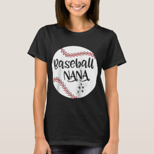 Baseball Nana Grandma Women Christmas Mother's Day T-Shirt