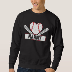 Baseball Nanny Matching Family Softball Baseball Sweatshirt