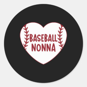 Baseball Nonna He Baseball Grandma Mother'S Day Classic Round Sticker
