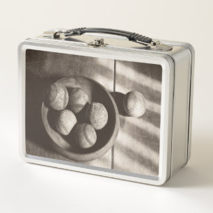Baseball Nostalgia - Baseballs Metal Lunch Box