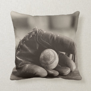 Baseball Nostalgia - Mitt and Baseball Cushion