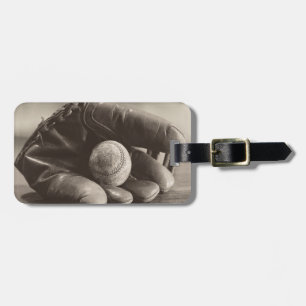 Baseball Nostalgia - Mitt and Baseball Luggage Tag