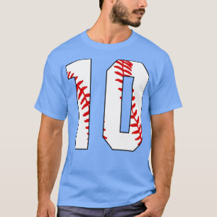 Baseball Number 10 10 Baseball Jersey Favourite P T-Shirt