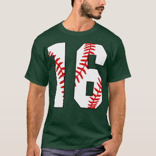 Baseball Number 16 16 Baseball  Jersey Favourite P T-Shirt