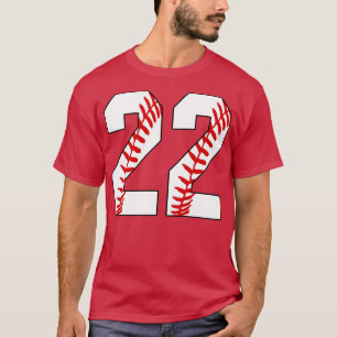 Baseball Number 22 22 Baseball  Jersey Favourite P T-Shirt
