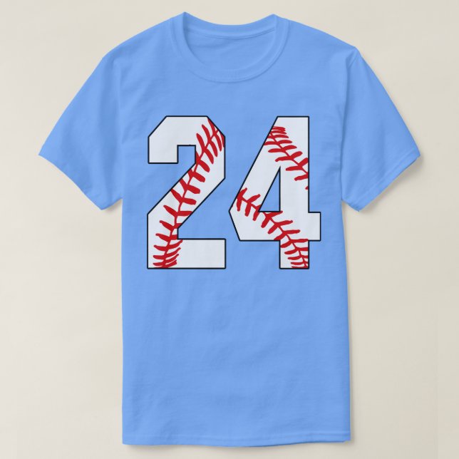 Baseball Number 24 24 Baseball  Jersey Favourite P T-Shirt (Design Front)