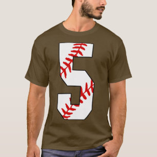 Baseball Number 5 5 Baseball  Jersey Favourite Pla T-Shirt