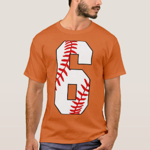 Baseball Number 6 6 Baseball Jersey Favourite Pla T-Shirt