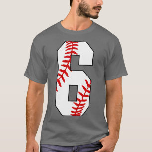 Baseball Number 6 6 Baseball Jersey Favourite Pla T-Shirt