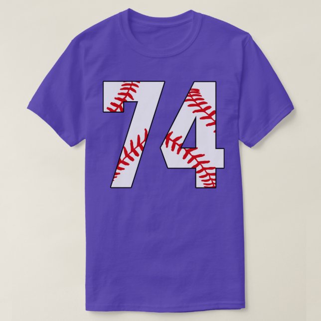 Baseball Number 74 74 Baseball  Jersey Favourite P T-Shirt (Design Front)