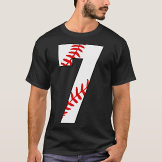 Baseball Number 7 7 Baseball Jersey Favourite Pla T-Shirt