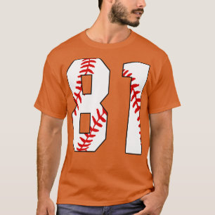 Baseball Number 81 81 Baseball  Jersey Favourite P T-Shirt