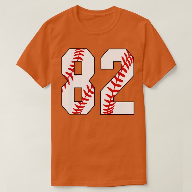 Baseball Number 82 82 Baseball  Jersey Favourite P T-Shirt (Design Front)