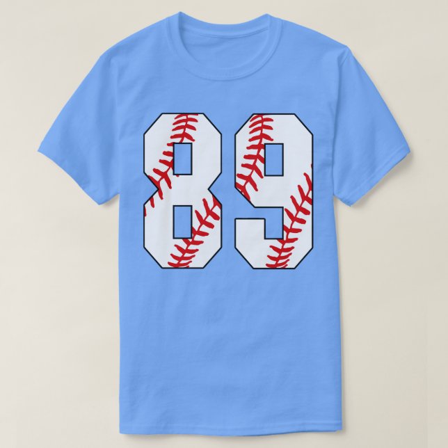 Baseball Number 89 89 Baseball  Jersey Favourite P T-Shirt (Design Front)