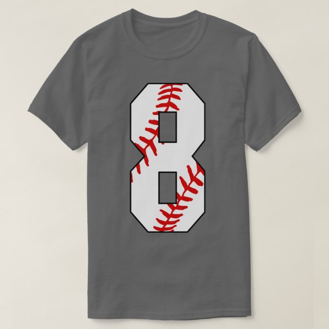 Baseball Number 8 8 Baseball  Jersey Favourite Pla T-Shirt (Design Front)