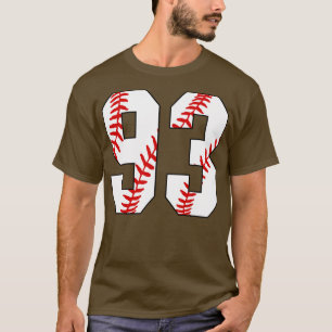Baseball Number 93 93 Baseball  Jersey Favourite P T-Shirt